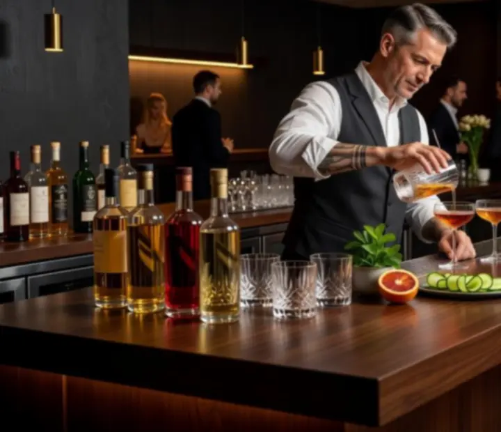 Stylový koktejlový bar s prémiovými drinky pro privátní večer