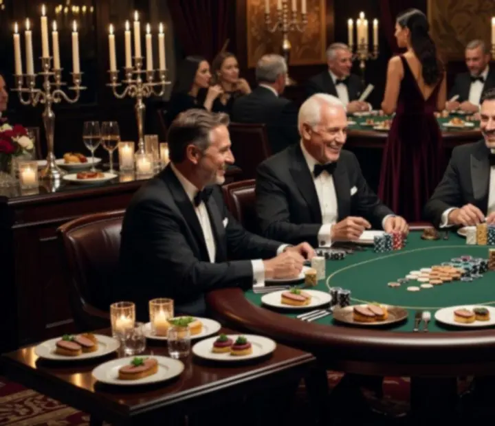 Fotogalerie elegantních privátních pokerových večerů v restauracích a hotelech