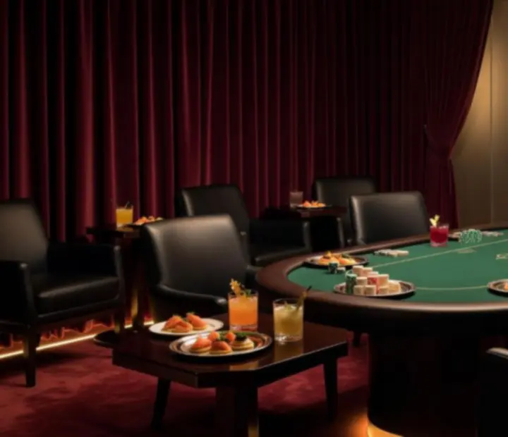 VIP pokerový večer v luxusním prostředí s elegantně oblečenými hosty